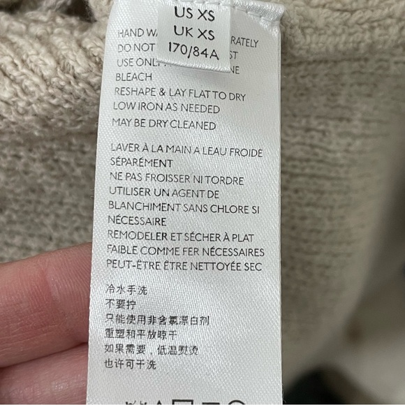 FREE PEOPLE Washed Muslin Tunic pullover sweater Size XS tan/cream high slit - Picture 11 of 13